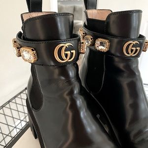 Gucci Leather Ankle Boot with Belt